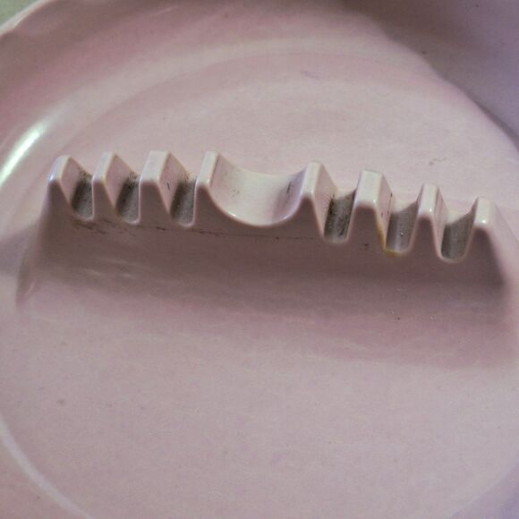 VTG Gessner GES-LINE #341 Melamine Executive Ashtray Dusty Rose Pink 7" MCM USA - Picture 2 of 8